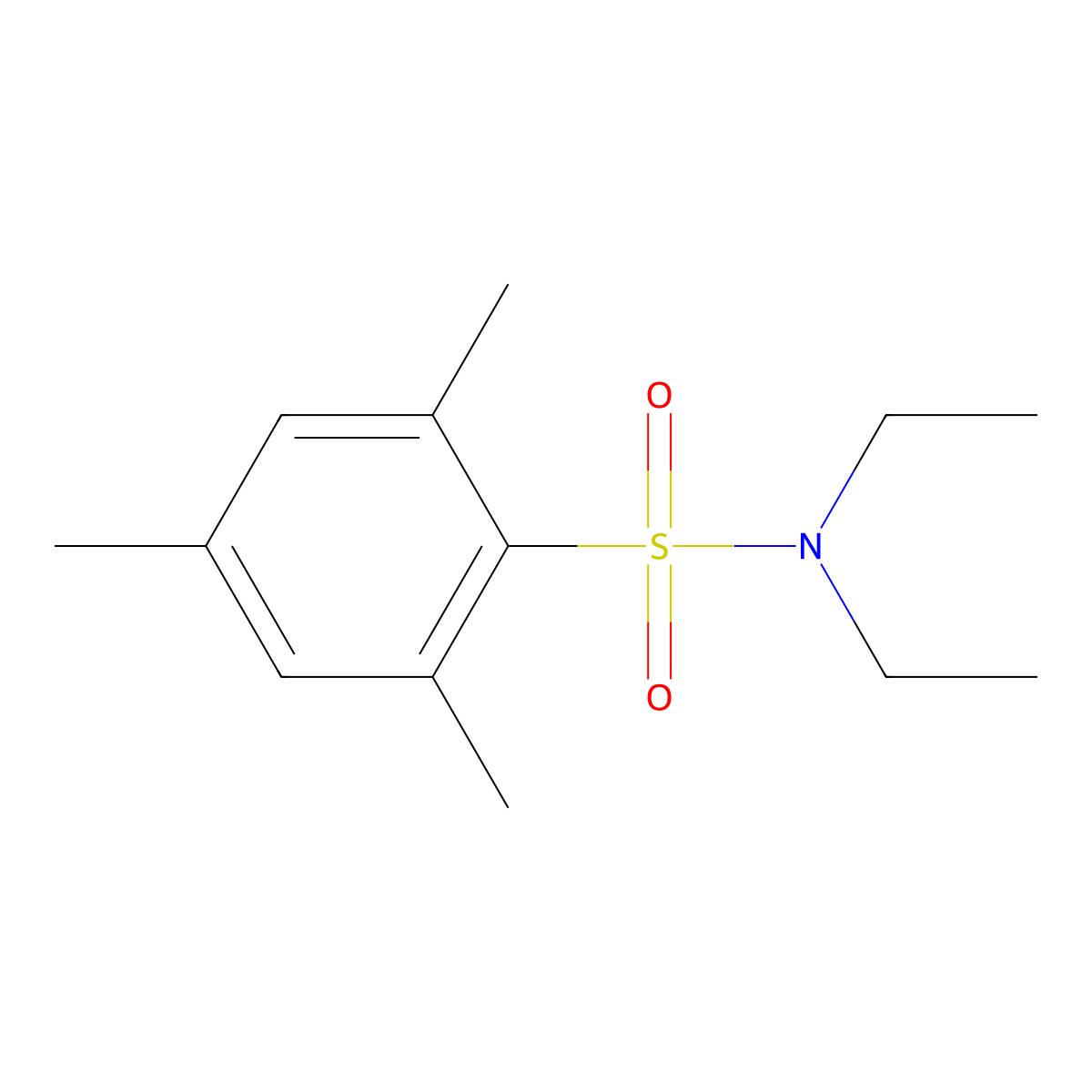 N,N-Diethyl-2,4,6-trimethylbenzenesulfonamide molecular structure, CAS 67811-20-5