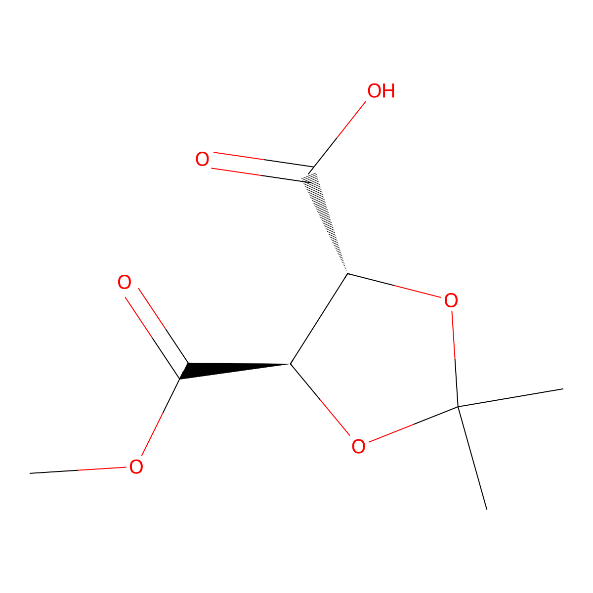 (4r,5r)-5-(Methoxycarbonyl)-2,2-dimethyl-1,3-dioxolane-4-carboxylic acid molecular structure, CAS 67812-33-3