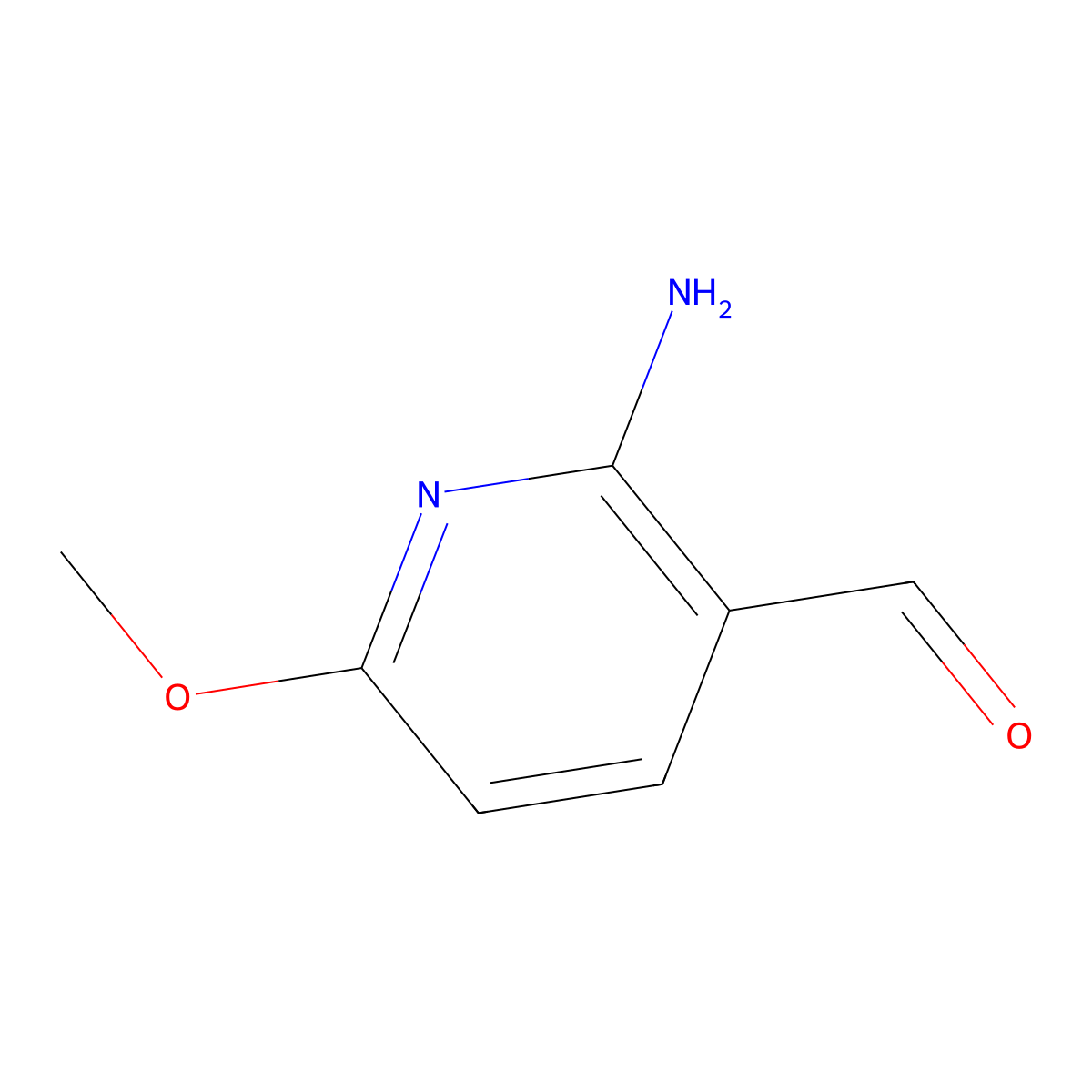 2-Amino-6-methoxynicotinaldehyde molecular structure, CAS 678138-43-7