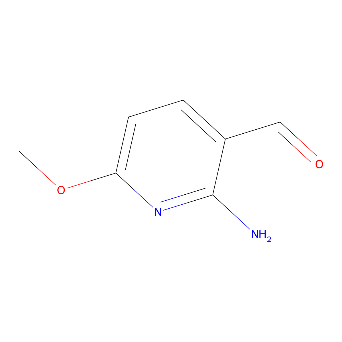 2-Amino-6-methoxynicotinaldehyde molecular structure, CAS 678138-43-7