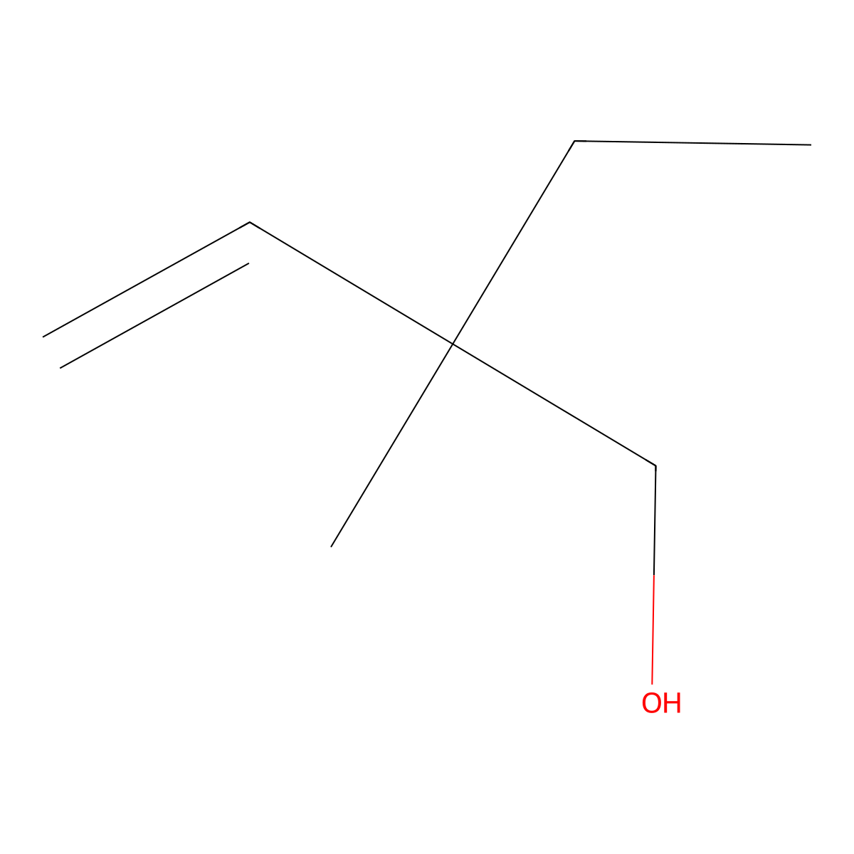 2-Ethyl-2-methylbut-3-en-1-ol molecular structure, CAS 678144-86-0
