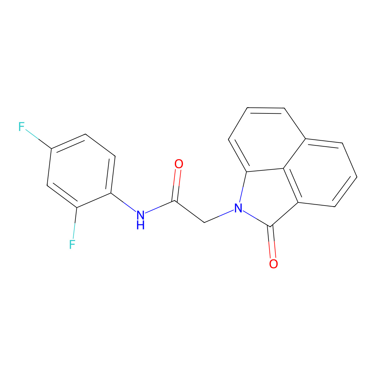 N-(2,4-difluorophenyl)-2-(2-oxobenzo[cd]indol-1(2H)-yl)acetamide molecular structure, CAS 678148-19-1