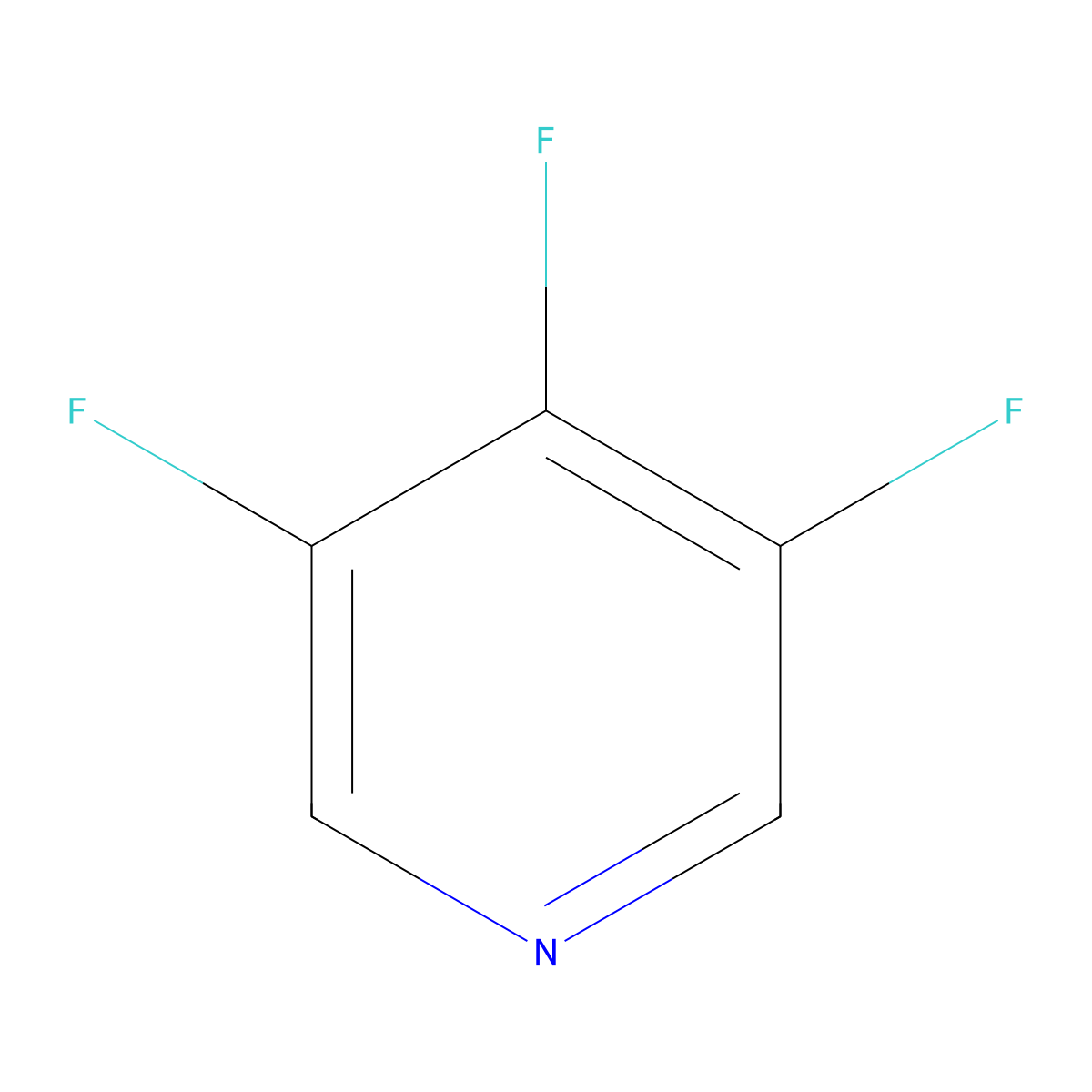 3,4,5-Trifluoropyridine molecular structure, CAS 67815-54-7