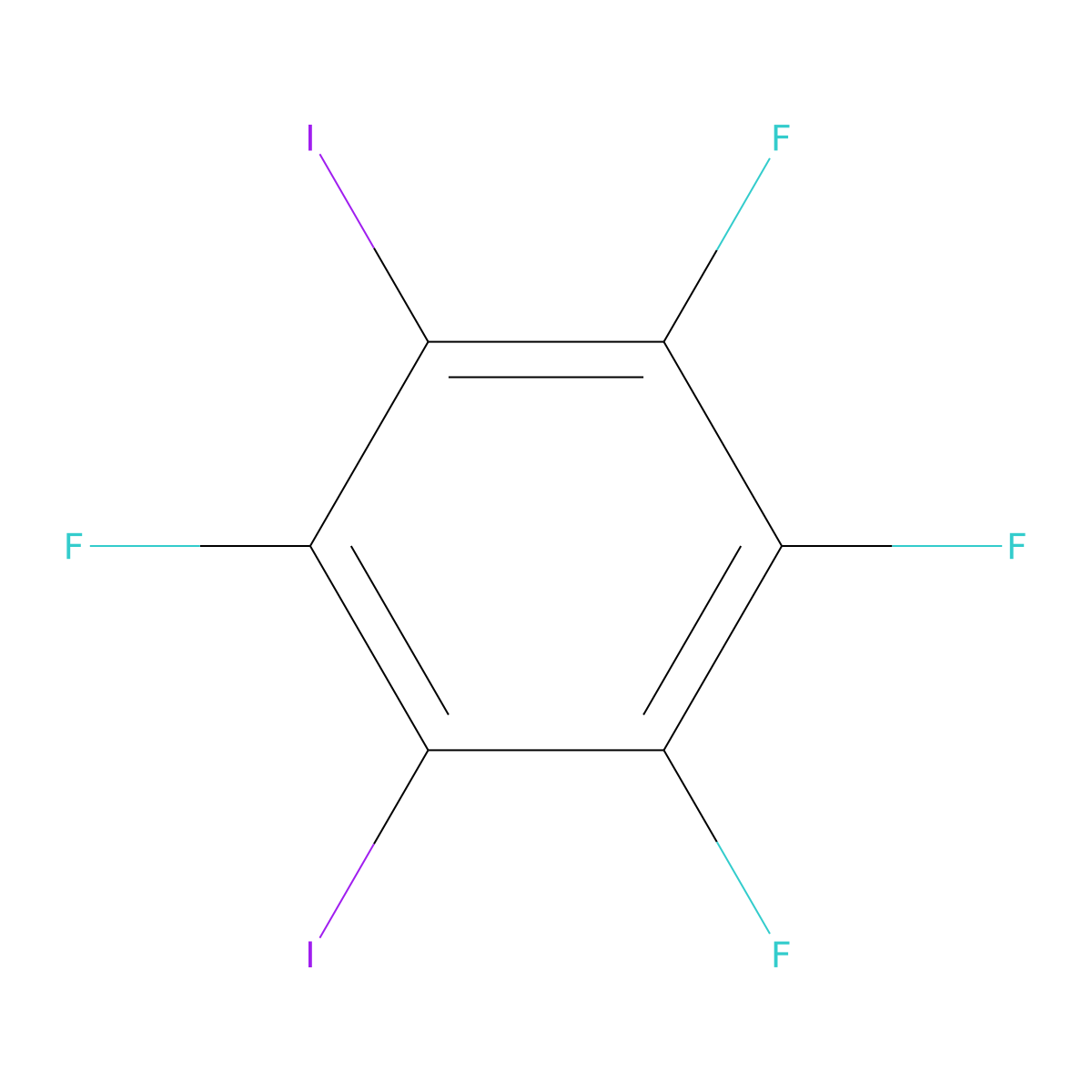 1,3-Diiodotetrafluorobenzene molecular structure, CAS 67815-57-0