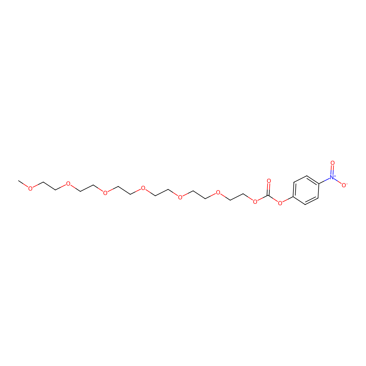 m-PEG7-4-nitrophenyl carbonate molecular structure, CAS 678150-56-6