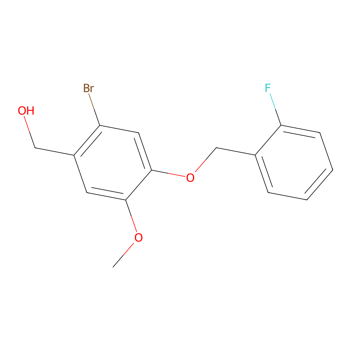 [2-Bromo-4-[(2-fluorophenyl)methoxy]-5-methoxyphenyl]methanol molecular structure, CAS 678156-70-2