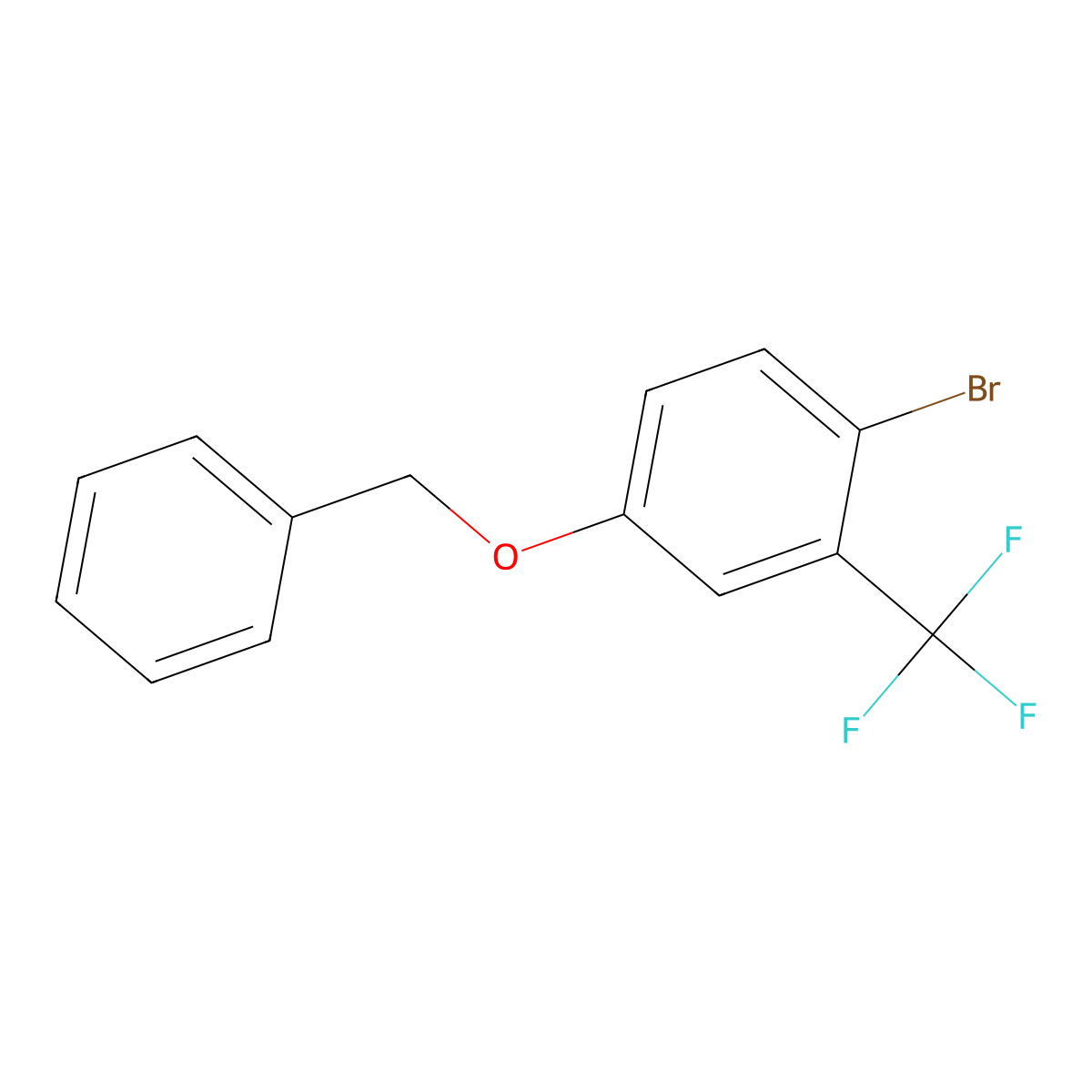 4-(Benzyloxy)-1-bromo-2-(trifluoromethyl)benzene molecular structure, CAS 678164-30-2