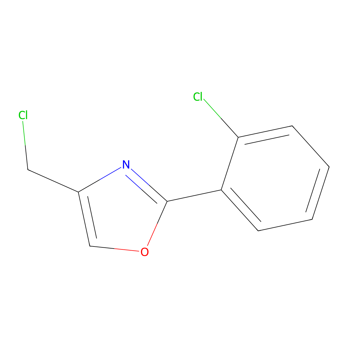 4-(Chloromethyl)-2-(2-chlorophenyl)-1,3-oxazole molecular structure, CAS 678165-08-7
