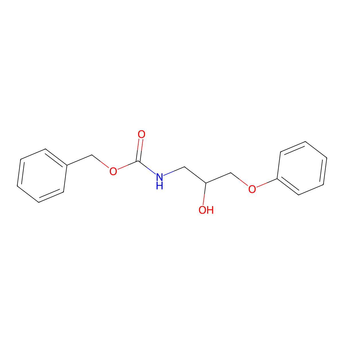 benzyl N-(2-hydroxy-3-phenoxypropyl)carbamate molecular structure, CAS 678166-57-9