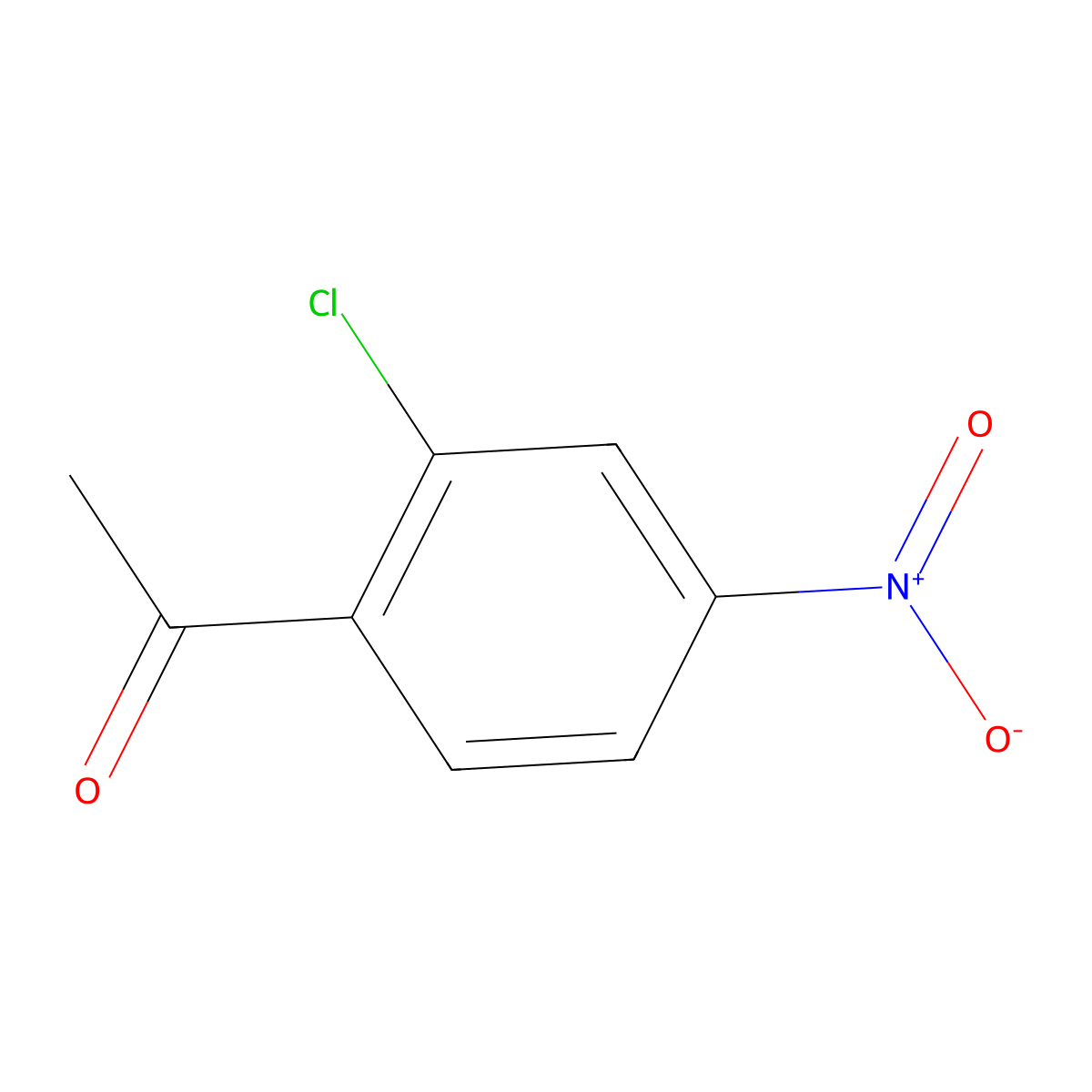 2'-Chloro-4'-nitroacetophenone molecular structure, CAS 67818-41-1