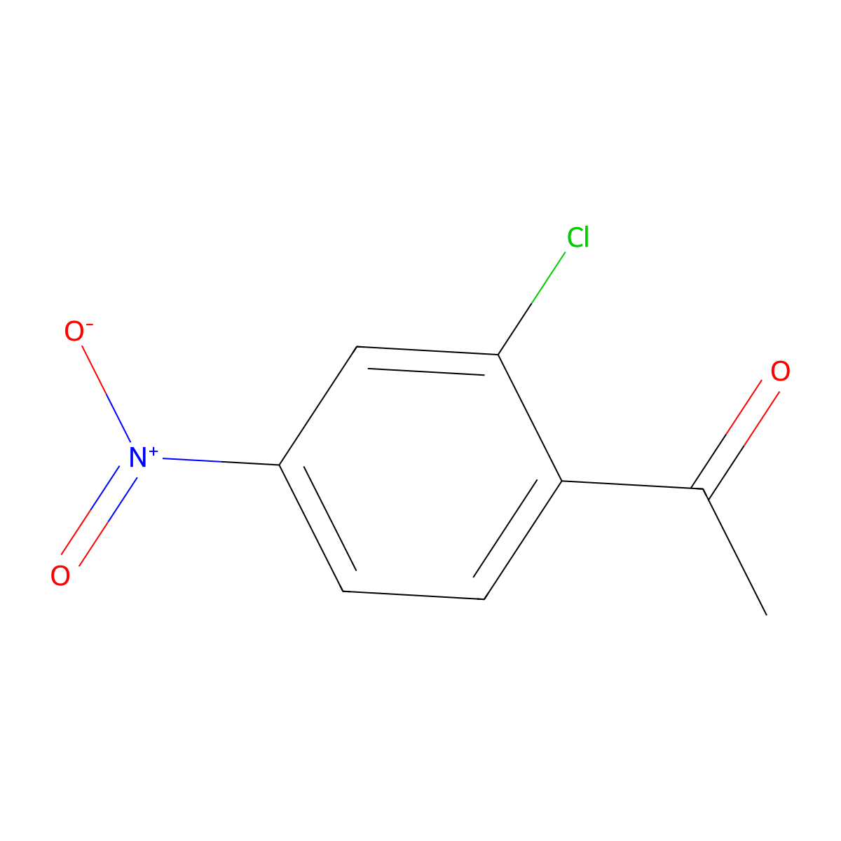 2'-Chloro-4'-nitroacetophenone molecular structure, CAS 67818-41-1
