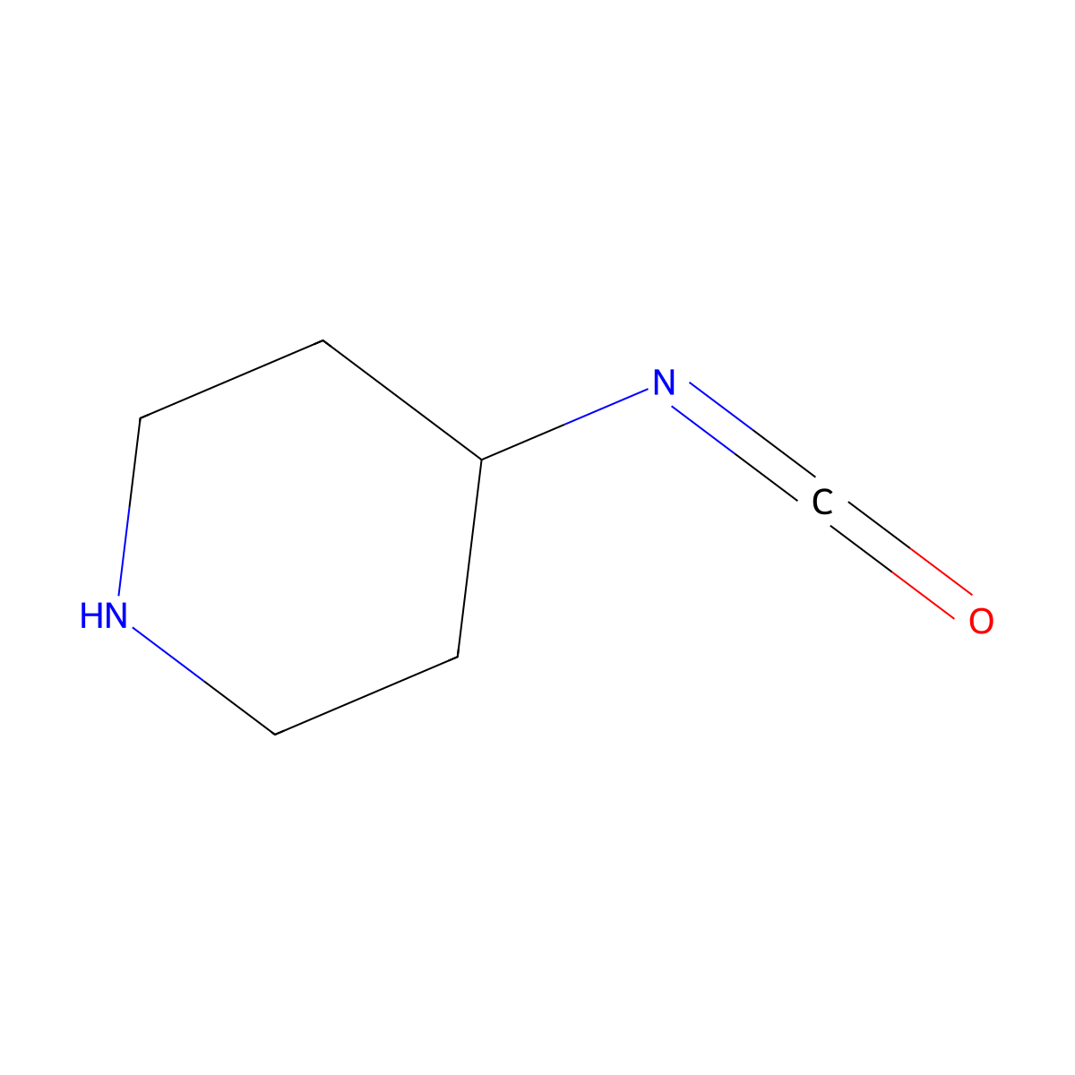 4-Isocyanatopiperidine molecular structure, CAS 678183-20-5