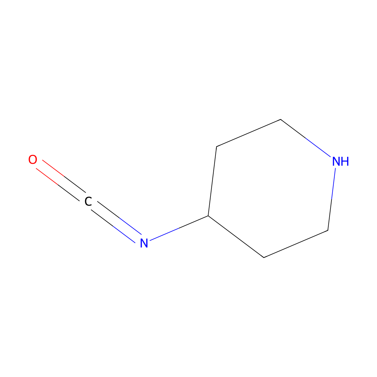 4-Isocyanatopiperidine molecular structure, CAS 678183-20-5