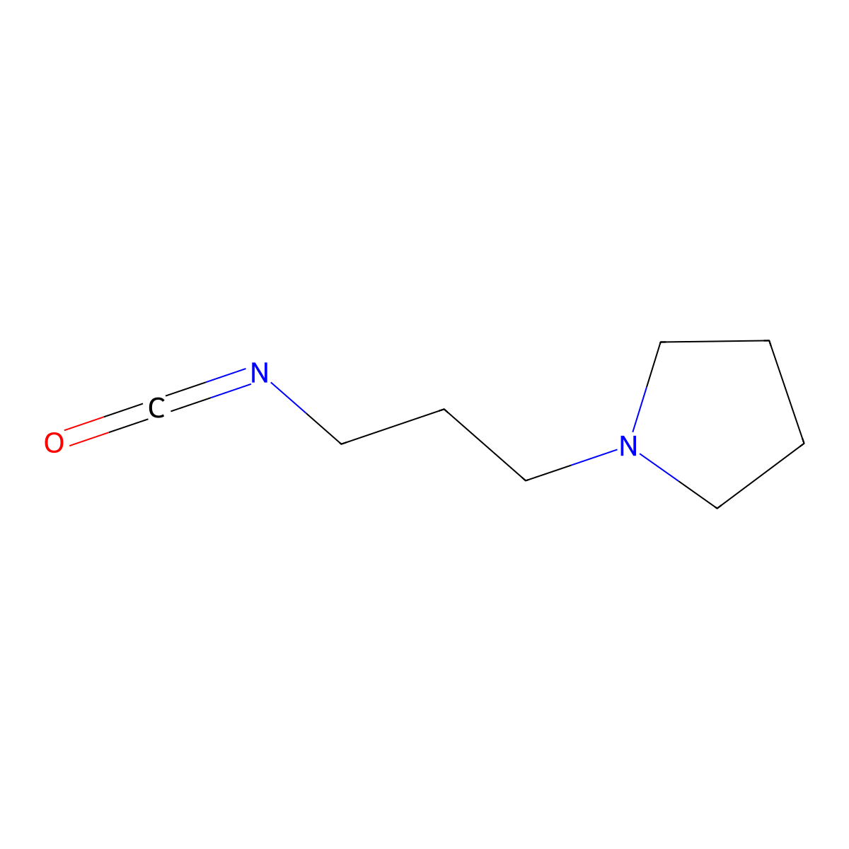1-(3-Isocyanatopropyl)pyrrolidine molecular structure, CAS 678183-23-8