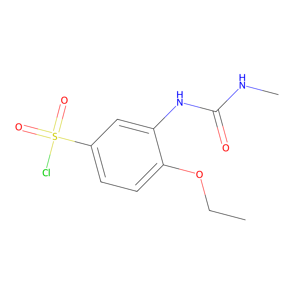 4-ethoxy-3-(methylcarbamoylamino)benzenesulfonyl Chloride molecular structure, CAS 678186-10-2