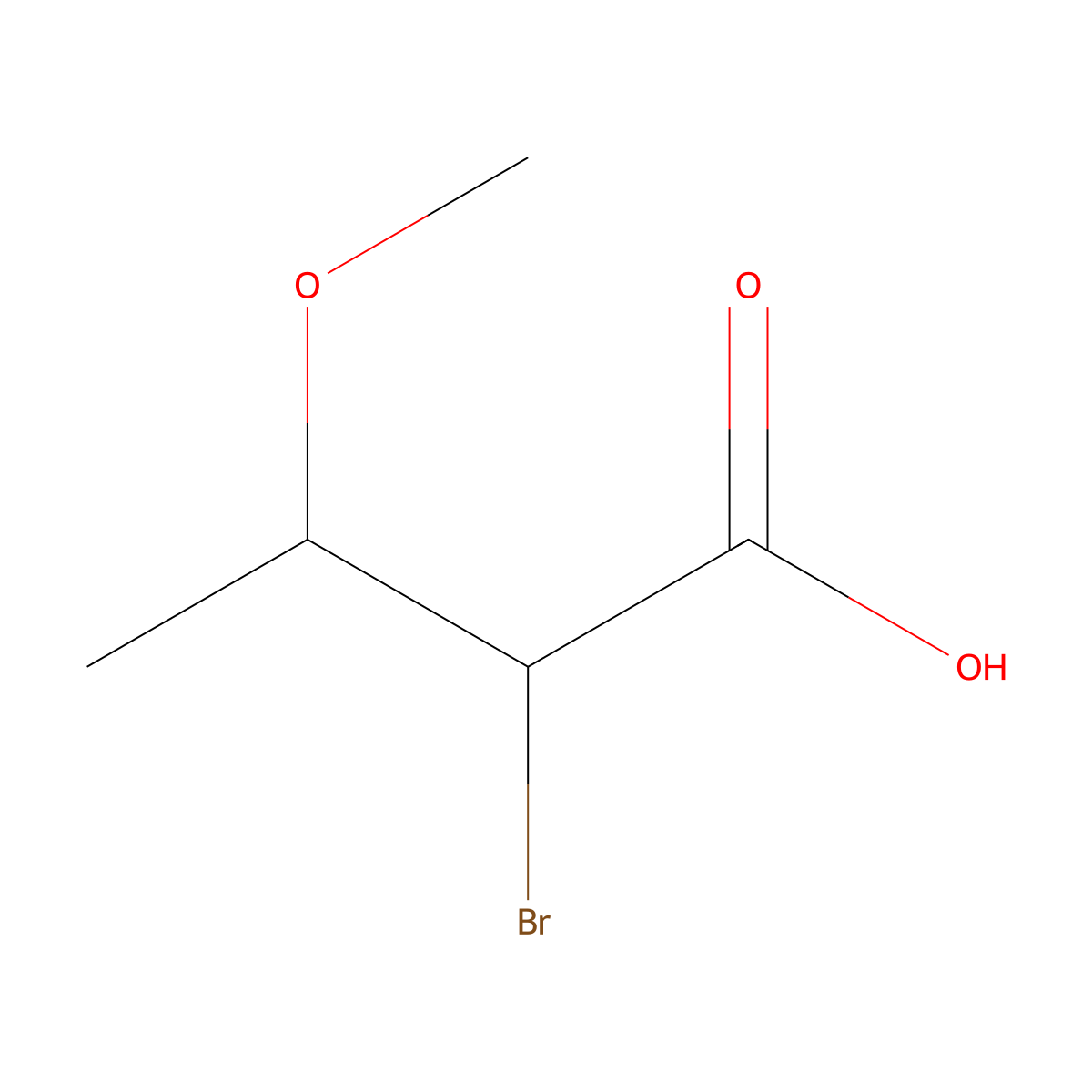 2-Bromo-3-methoxybutanoic acid molecular structure, CAS 67819-23-2