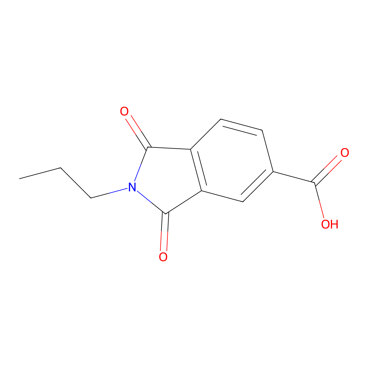 1,3-Dioxo-2-propylisoindoline-5-carboxylic acid molecular structure, CAS 67822-76-8