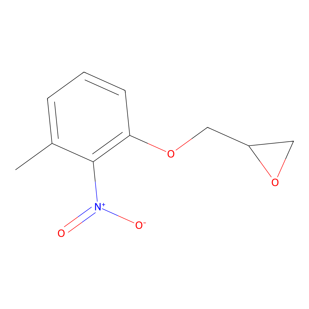 3-Methyl-2-nitro-1-(2,3-epoxypropoxy)benzene molecular structure, CAS 67823-49-8