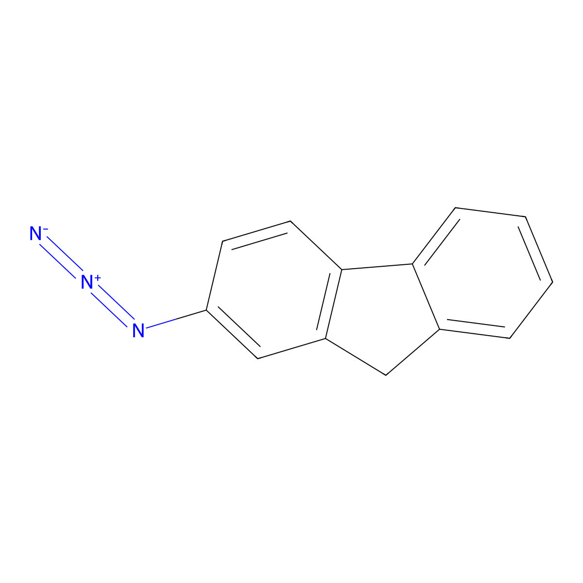 2-Azido-9H-fluorene molecular structure, CAS 67823-52-3