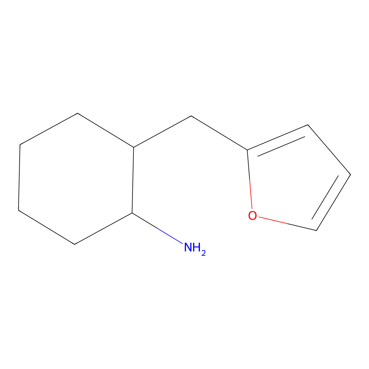 2-(2-Furylmethyl)cyclohexanamine molecular structure, CAS 67823-66-9