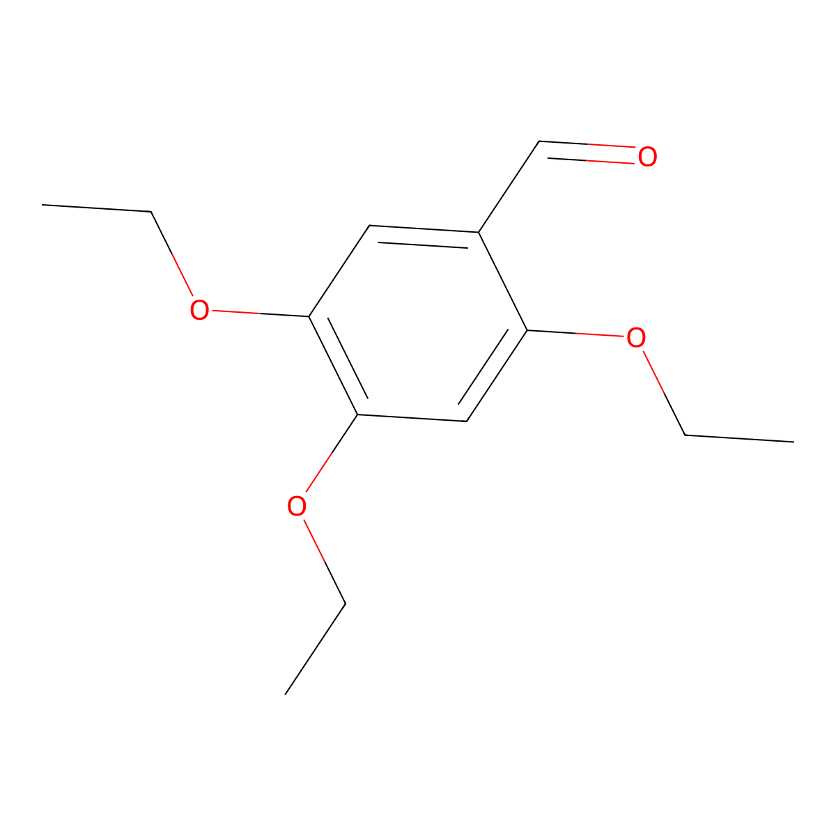 Benzaldehyde, 2,4,5-triethoxy- molecular structure, CAS 67827-54-7