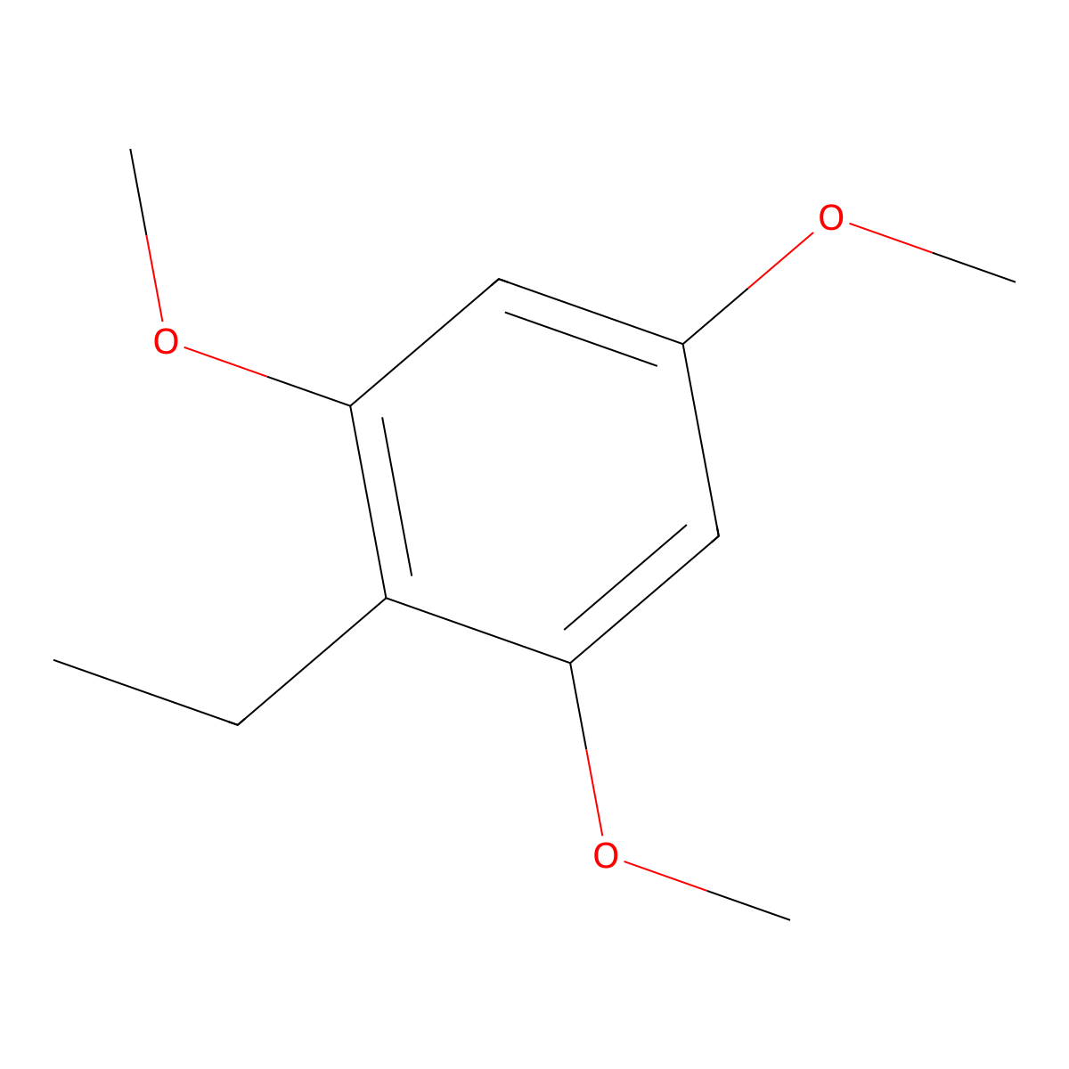 2-Ethyl-1,3,5-trimethoxybenzene molecular structure, CAS 67827-55-8