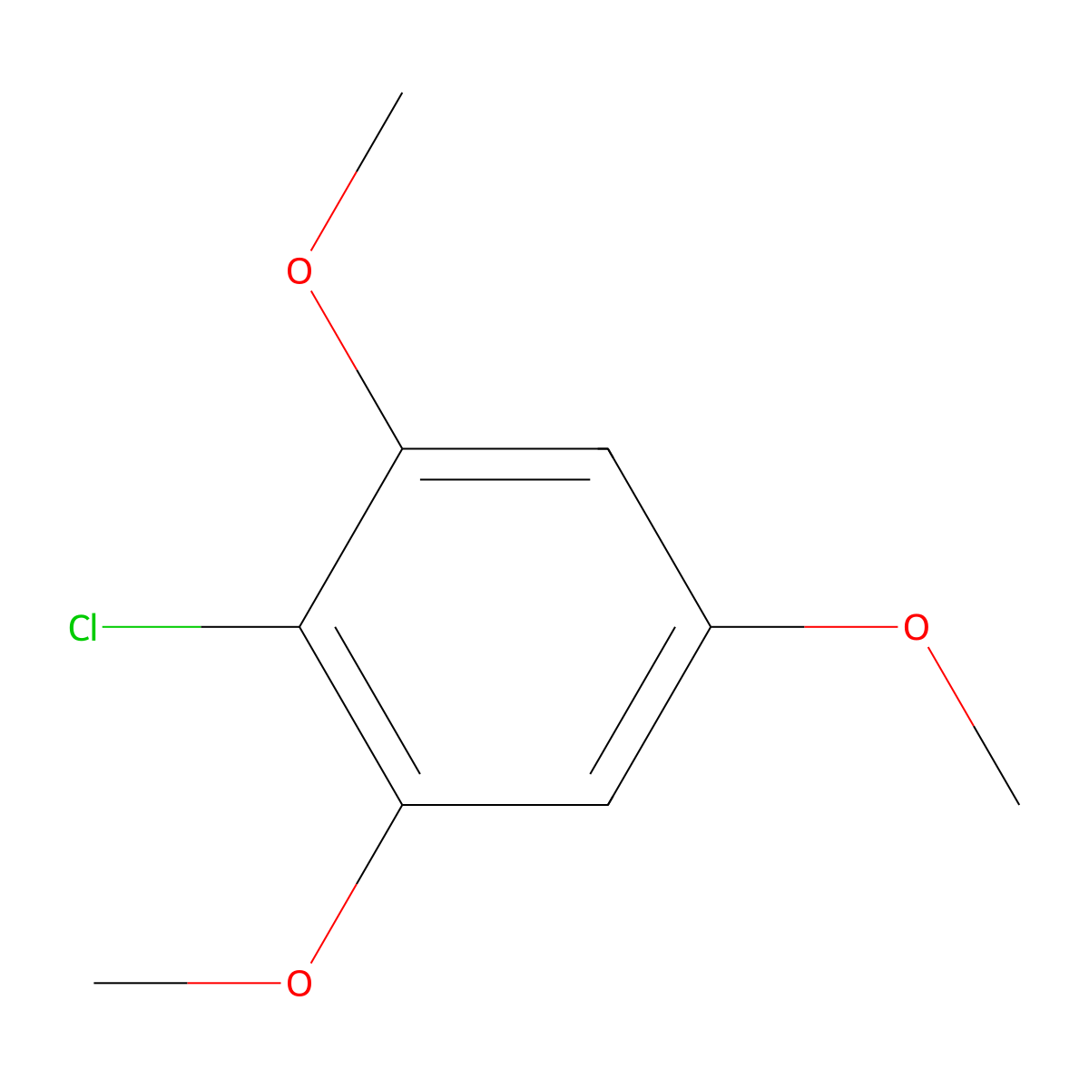 2-Chloro-1,3,5-trimethoxybenzene molecular structure, CAS 67827-56-9