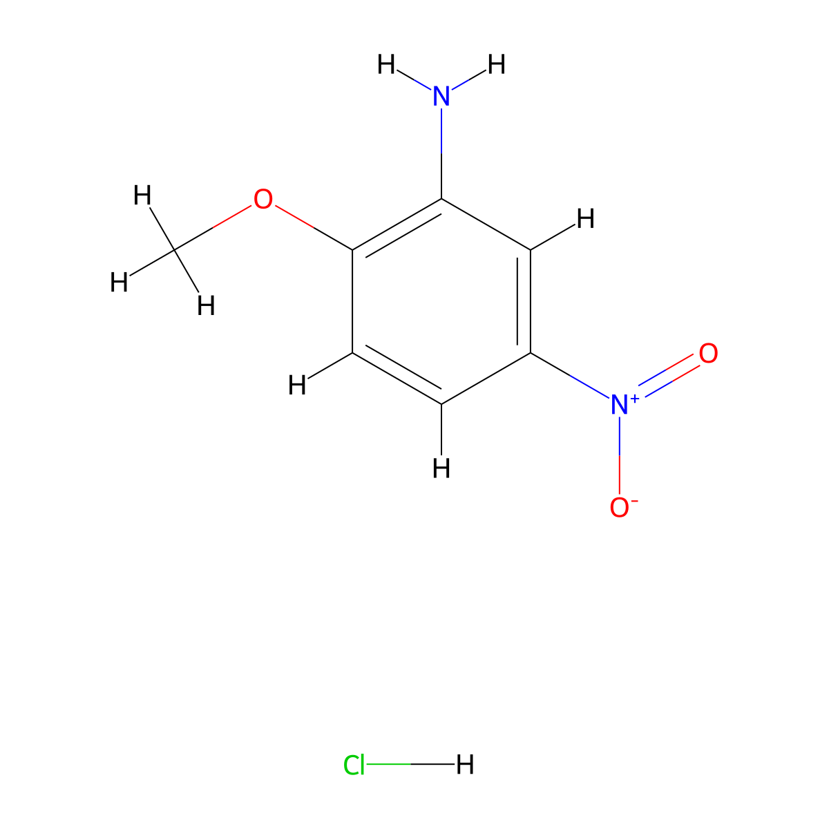 2-Methoxy-5-nitroaniline hydrochloride molecular structure, CAS 67827-72-9