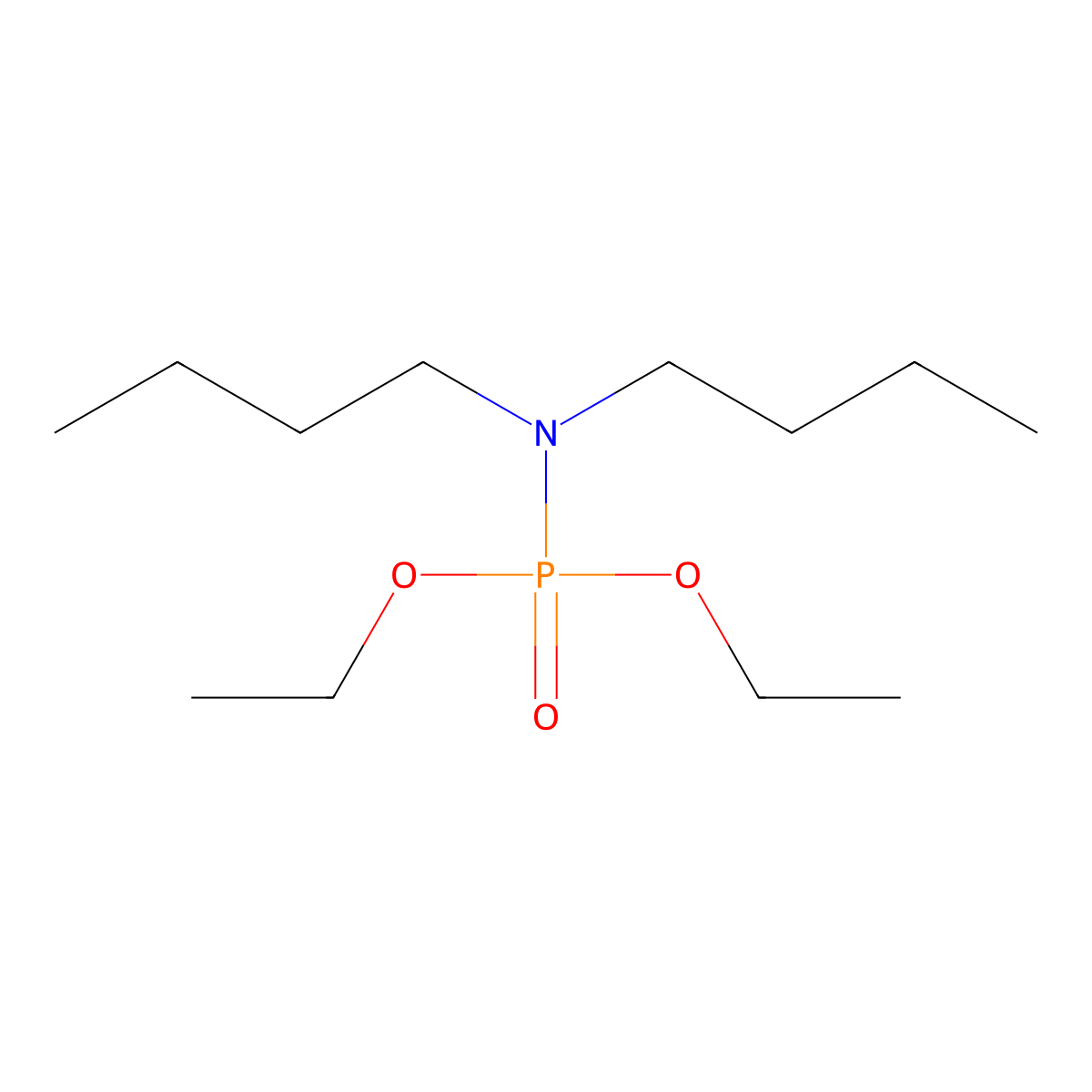 Diethyl dibutylphosphoramidate molecular structure, CAS 67828-17-5