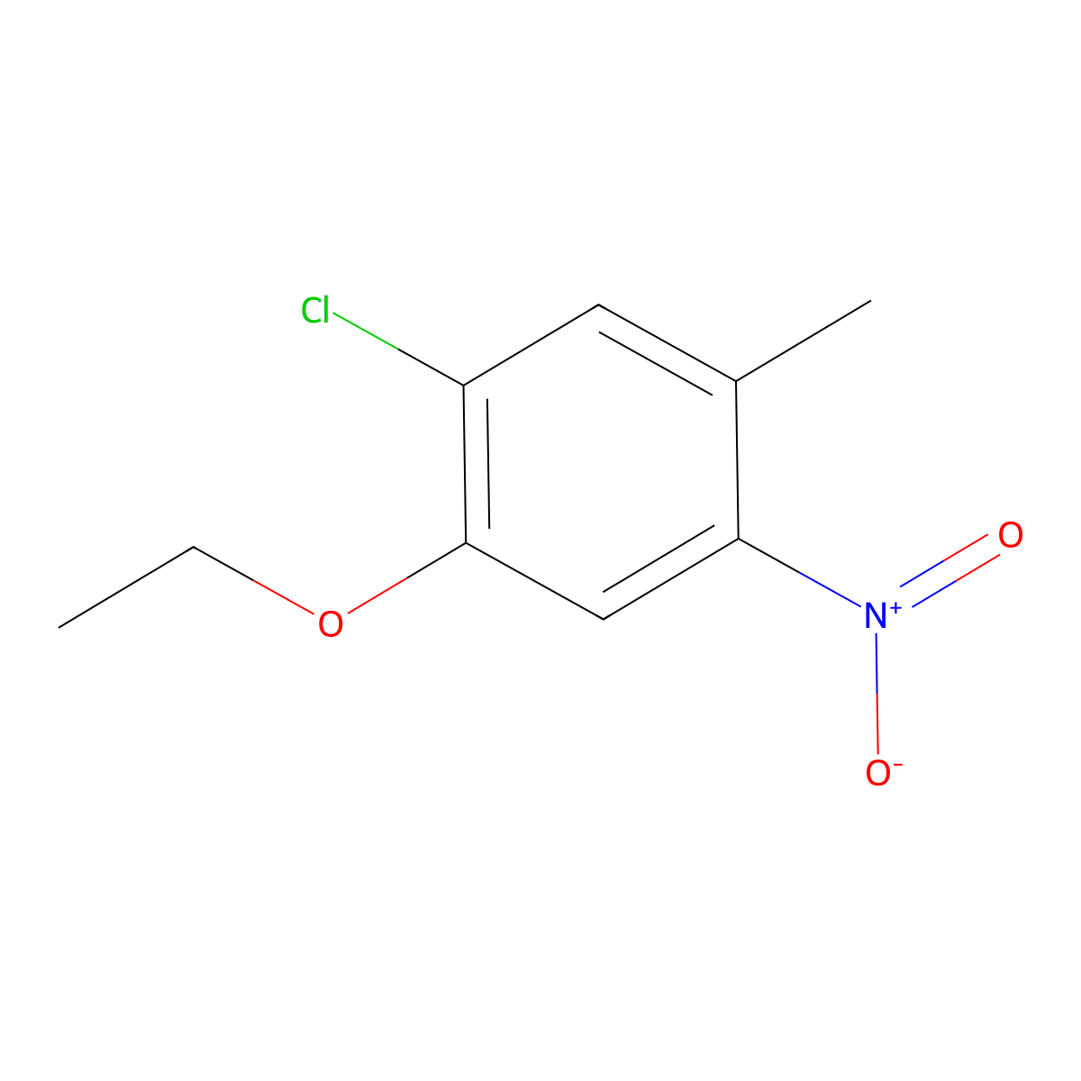 5-Chloro-4-ethoxy-2-nitrotoluene molecular structure, CAS 67828-40-4