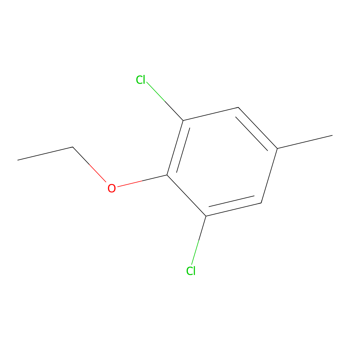 3,5-Dichloro-4-ethoxytoluene molecular structure, CAS 67828-41-5