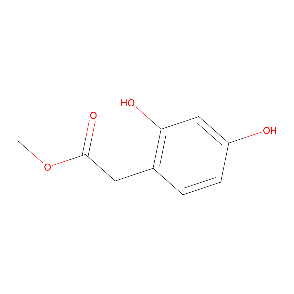 Benzeneacetic acid, 2,4-dihydroxy-, methyl ester molecular structure, CAS 67828-42-6
