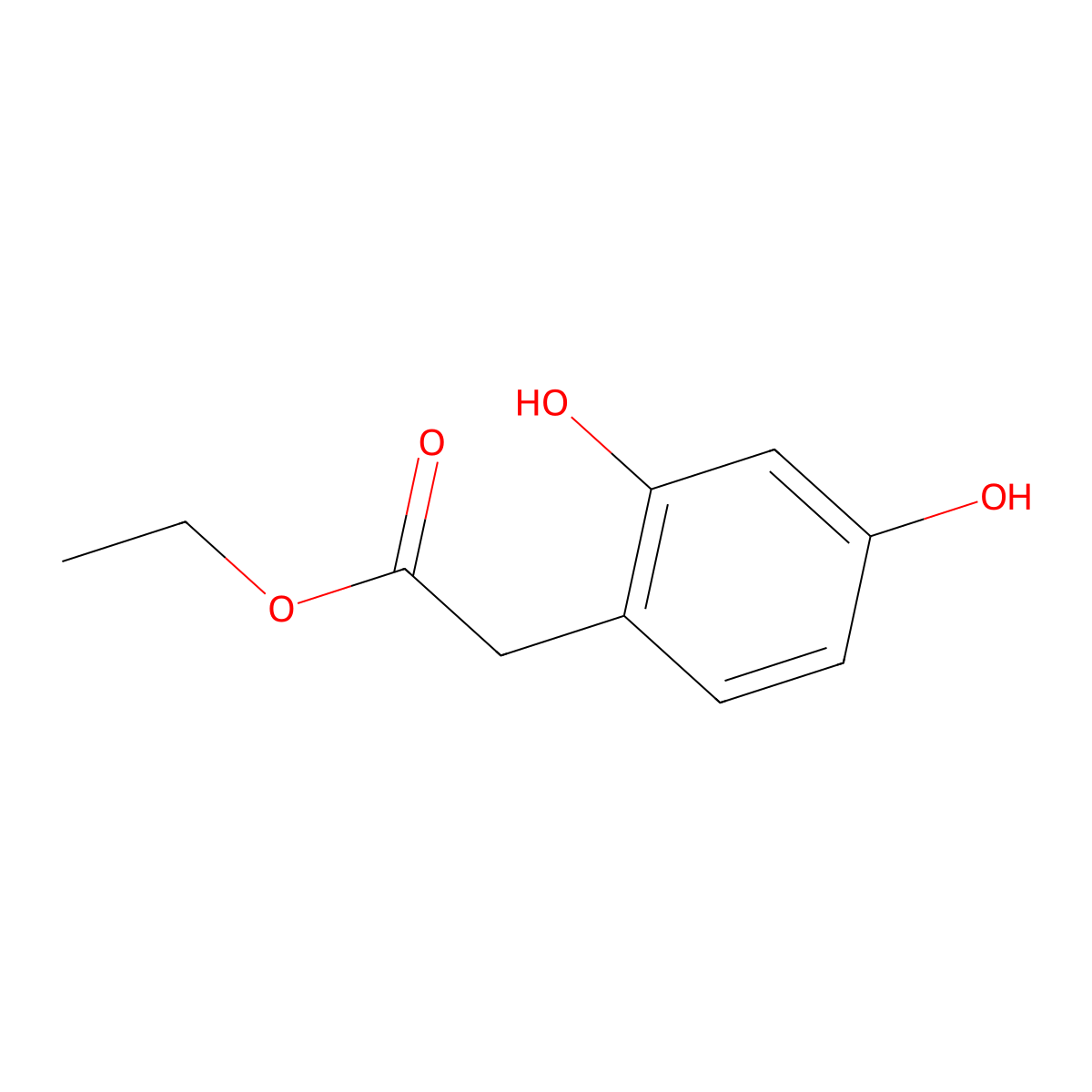 Benzeneacetic acid, 2,4-dihydroxy-, ethyl ester molecular structure, CAS 67828-62-0