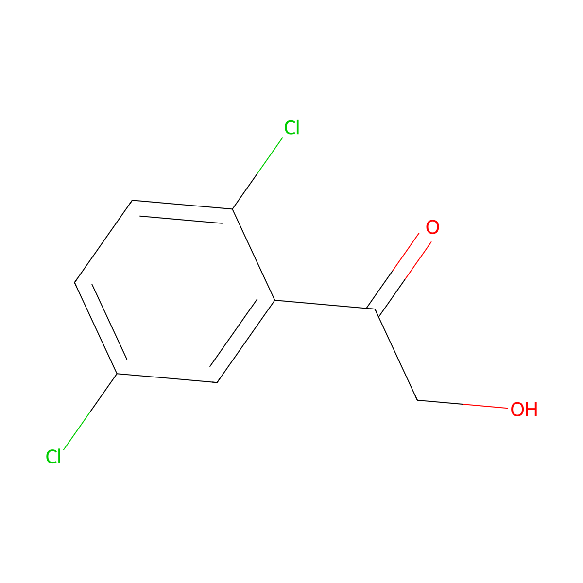 1-(2,5-Dichlorophenyl)-2-hydroxyethan-1-one molecular structure, CAS 67829-04-3
