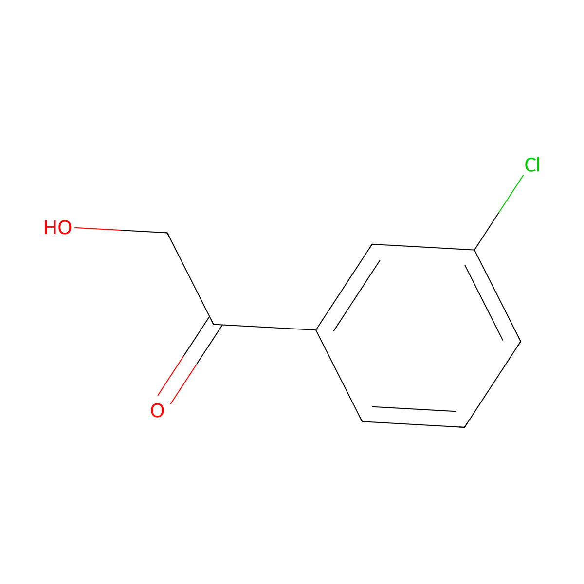 1-(3-Chlorophenyl)-2-hydroxyethanone molecular structure, CAS 67829-05-4