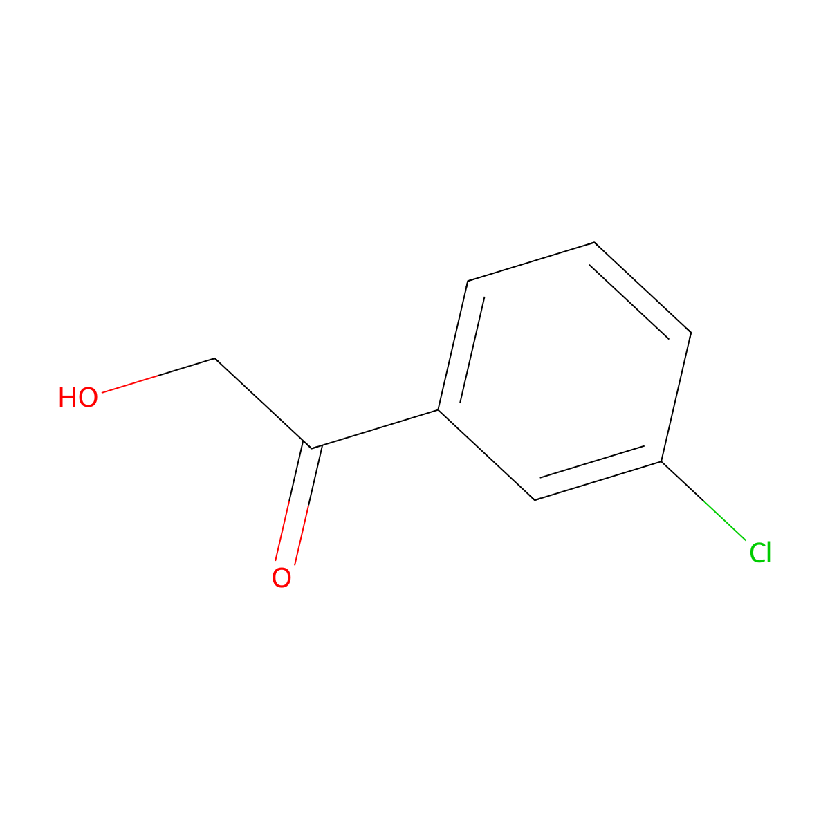 1-(3-Chlorophenyl)-2-hydroxyethanone molecular structure, CAS 67829-05-4