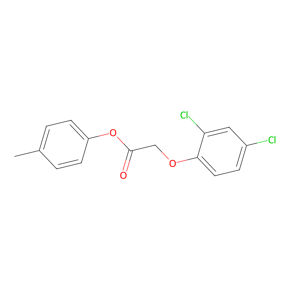 4-Methylphenyl (2,4-dichlorophenoxy)acetate molecular structure, CAS 67829-88-3