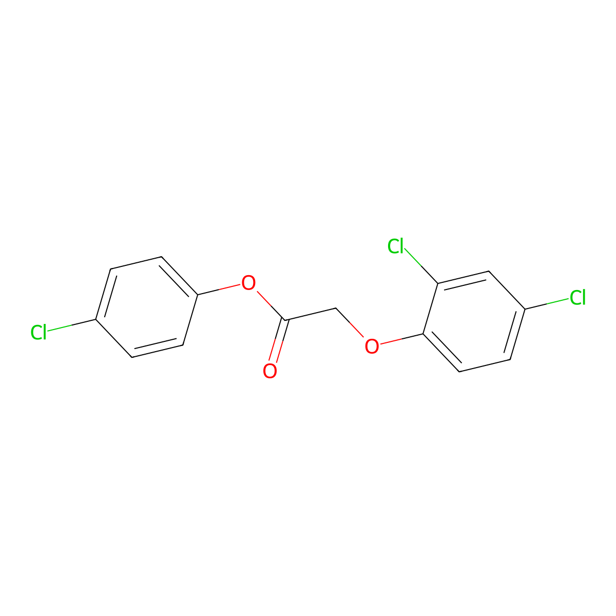 4-Chlorophenyl (2,4-dichlorophenoxy)acetate molecular structure, CAS 67829-90-7