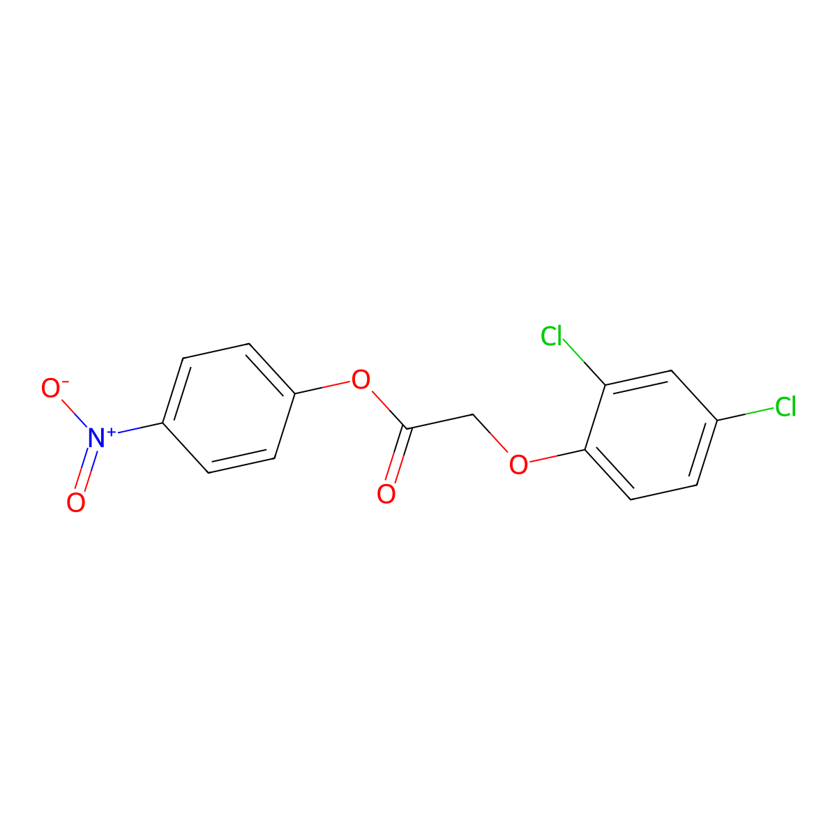 4-Nitrophenyl (2,4-dichlorophenoxy)acetate molecular structure, CAS 67829-93-0