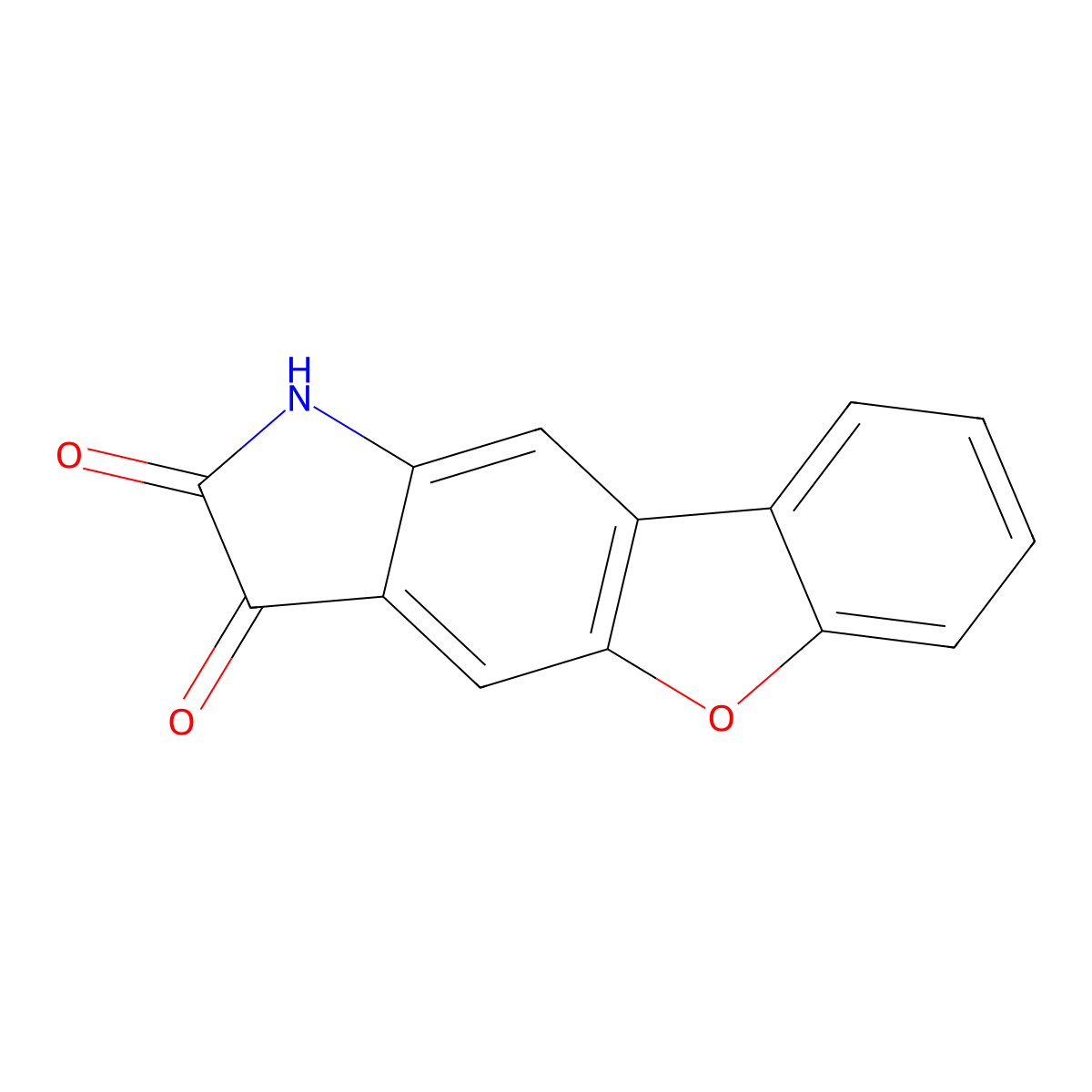 1H-Benzofuro[2,3-f]indole-2,3-dione molecular structure, CAS 6783-88-6
