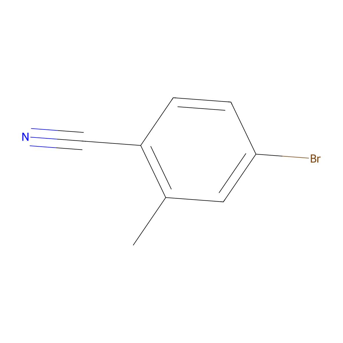 4-Bromo-2-methylbenzonitrile molecular structure, CAS 67832-11-5