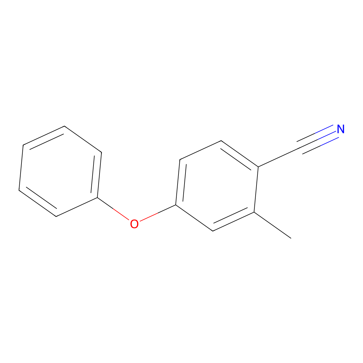Benzonitrile, 2-methyl-4-phenoxy- molecular structure, CAS 67832-12-6