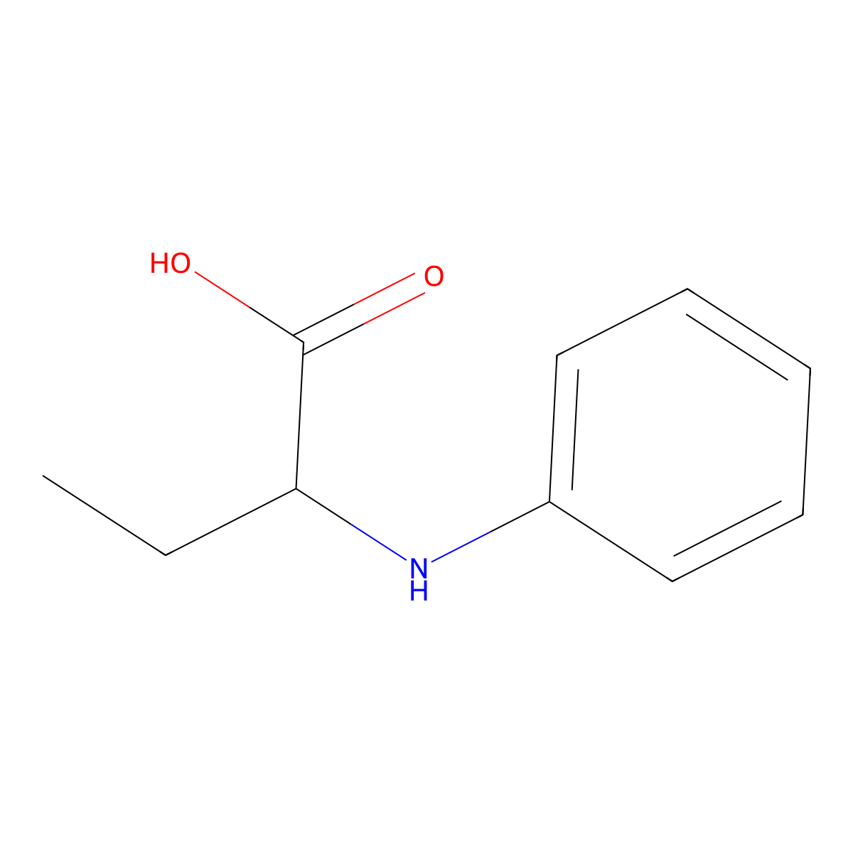 2-(Phenylamino)butanoic acid molecular structure, CAS 67832-70-6
