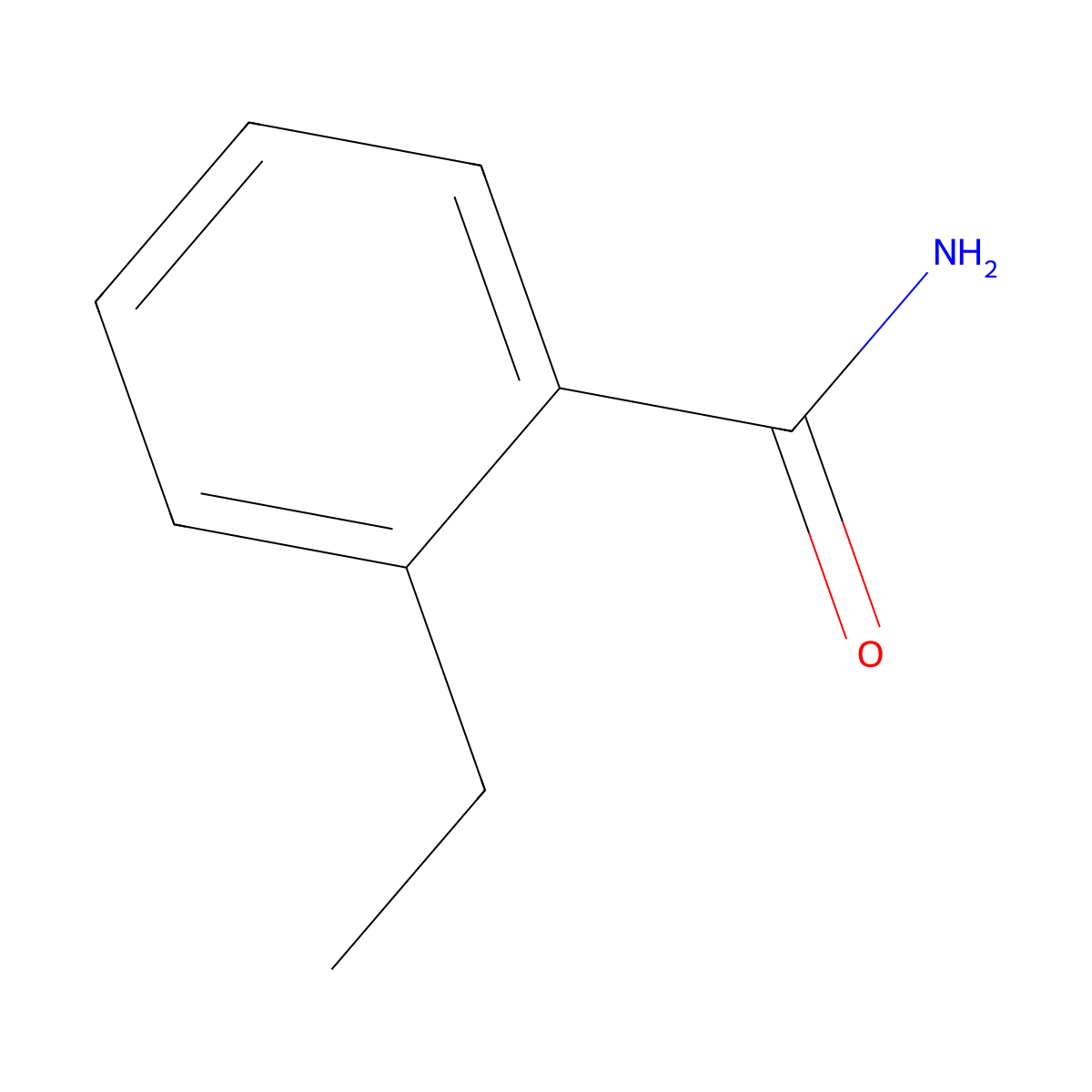 2-Ethylbenzamide molecular structure, CAS 67832-97-7