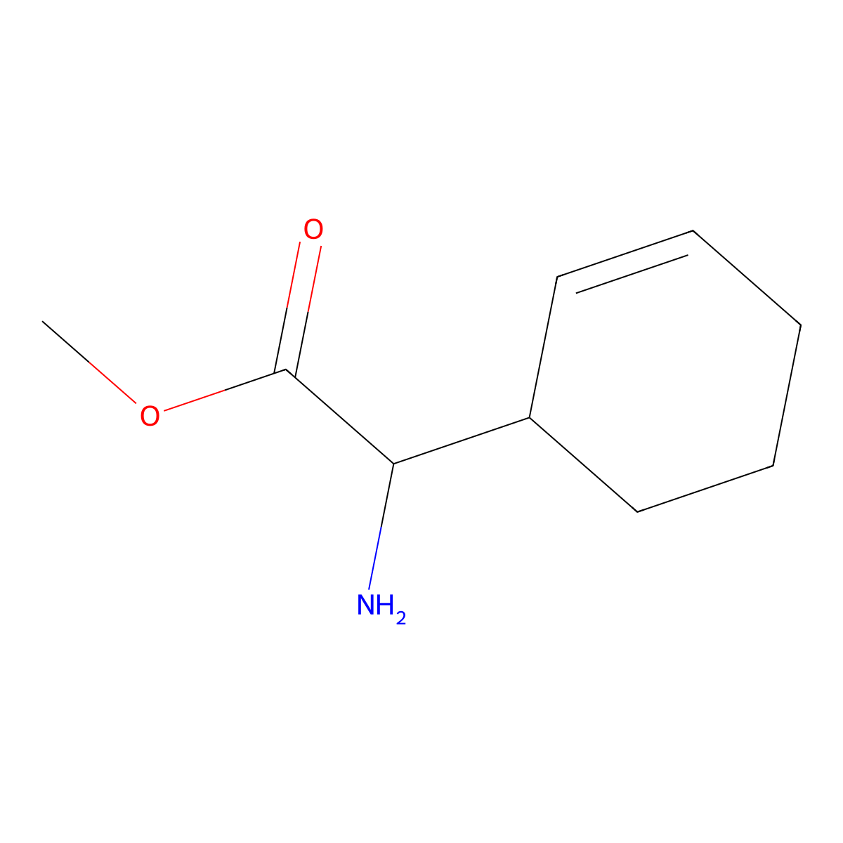 Methyl 2-amino-2-(cyclohex-2-EN-1-YL)acetate molecular structure, CAS 67835-67-0