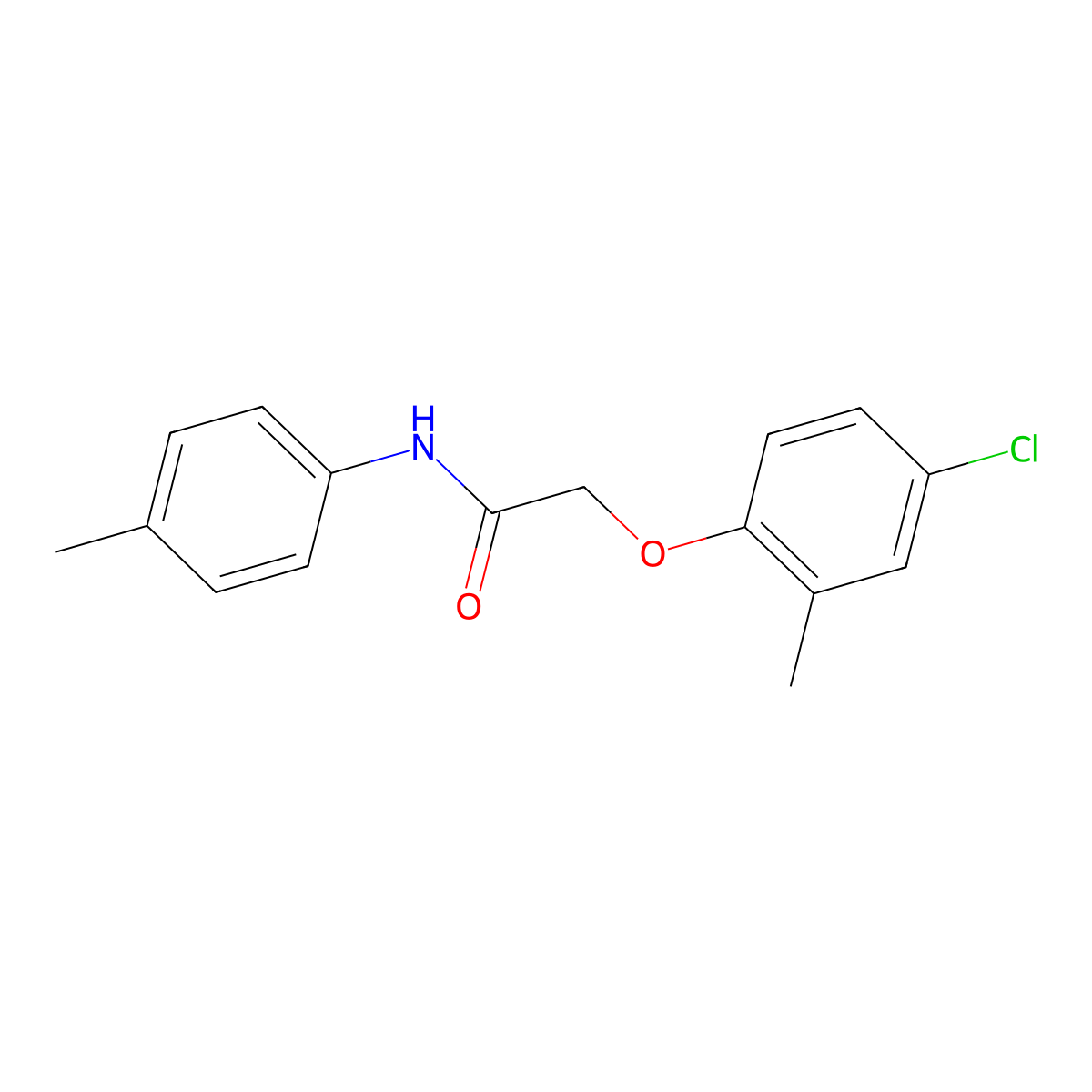 2-(4-chloro-2-methylphenoxy)-N-(4-methylphenyl)acetamide molecular structure, CAS 67836-37-7