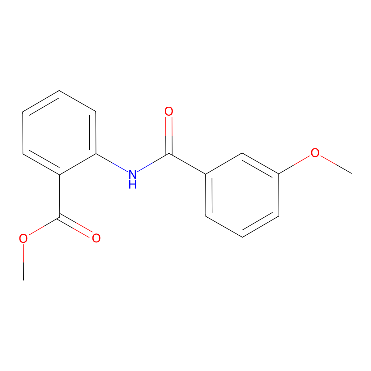 Methyl 2-[(3-methoxybenzoyl)amino]benzoate molecular structure, CAS 67836-50-4