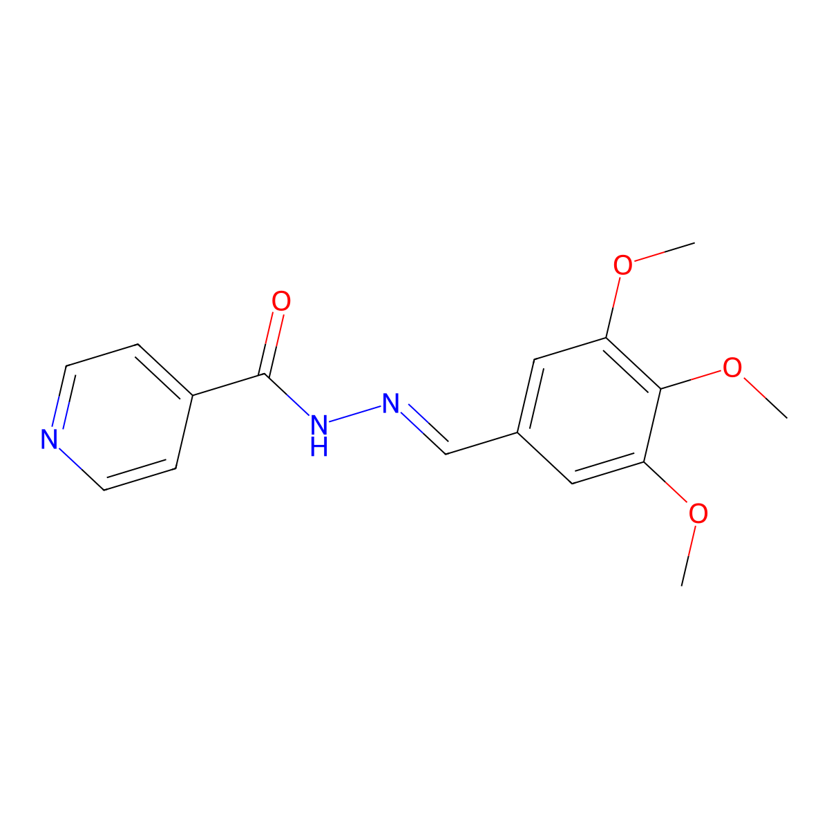N'-[(3,4,5-Trimethoxyphenyl)methylidene]pyridine-4-carbohydrazide molecular structure, CAS 67837-40-5