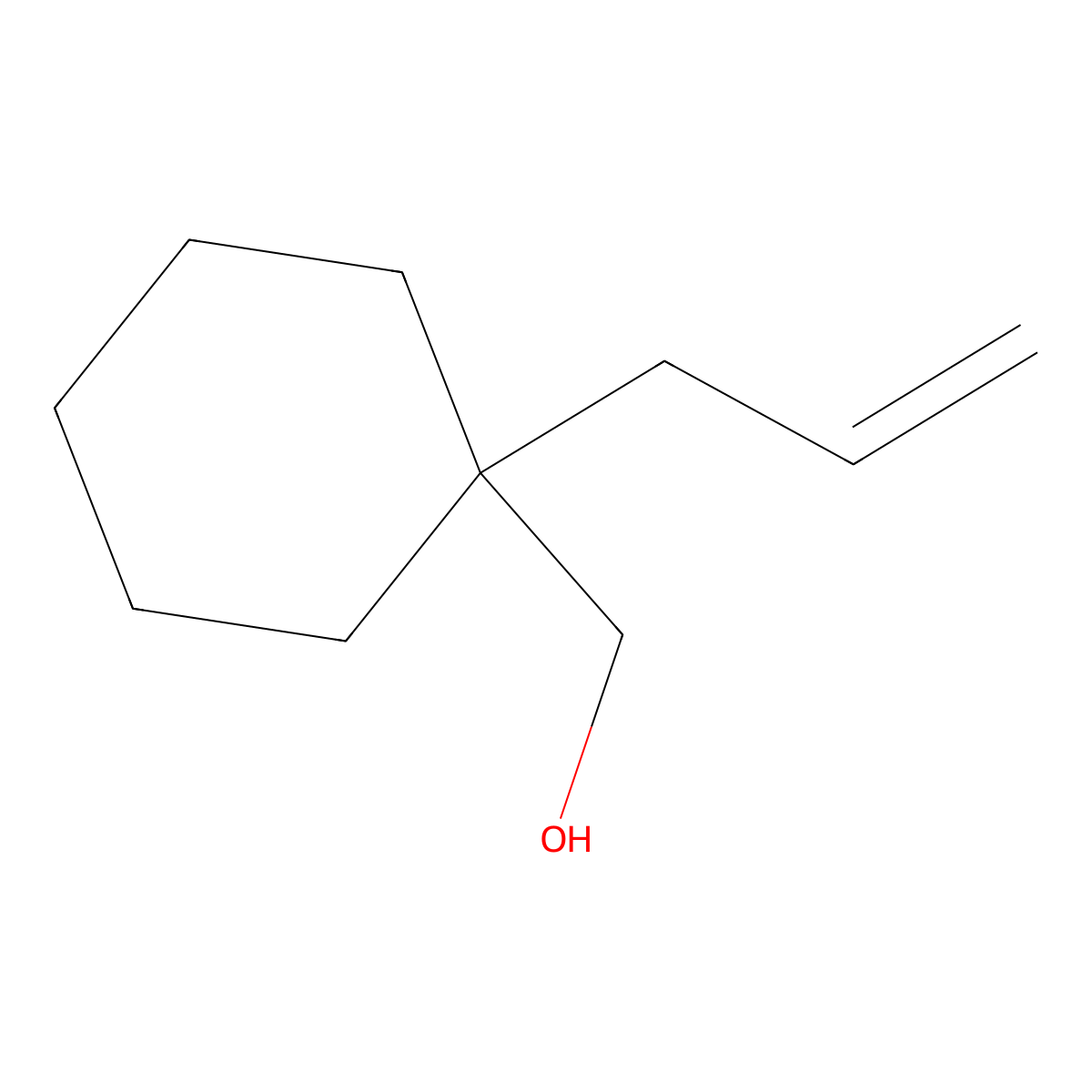 1-(1-(2-Propenyl)cyclohexyl)methanol molecular structure, CAS 67838-03-3