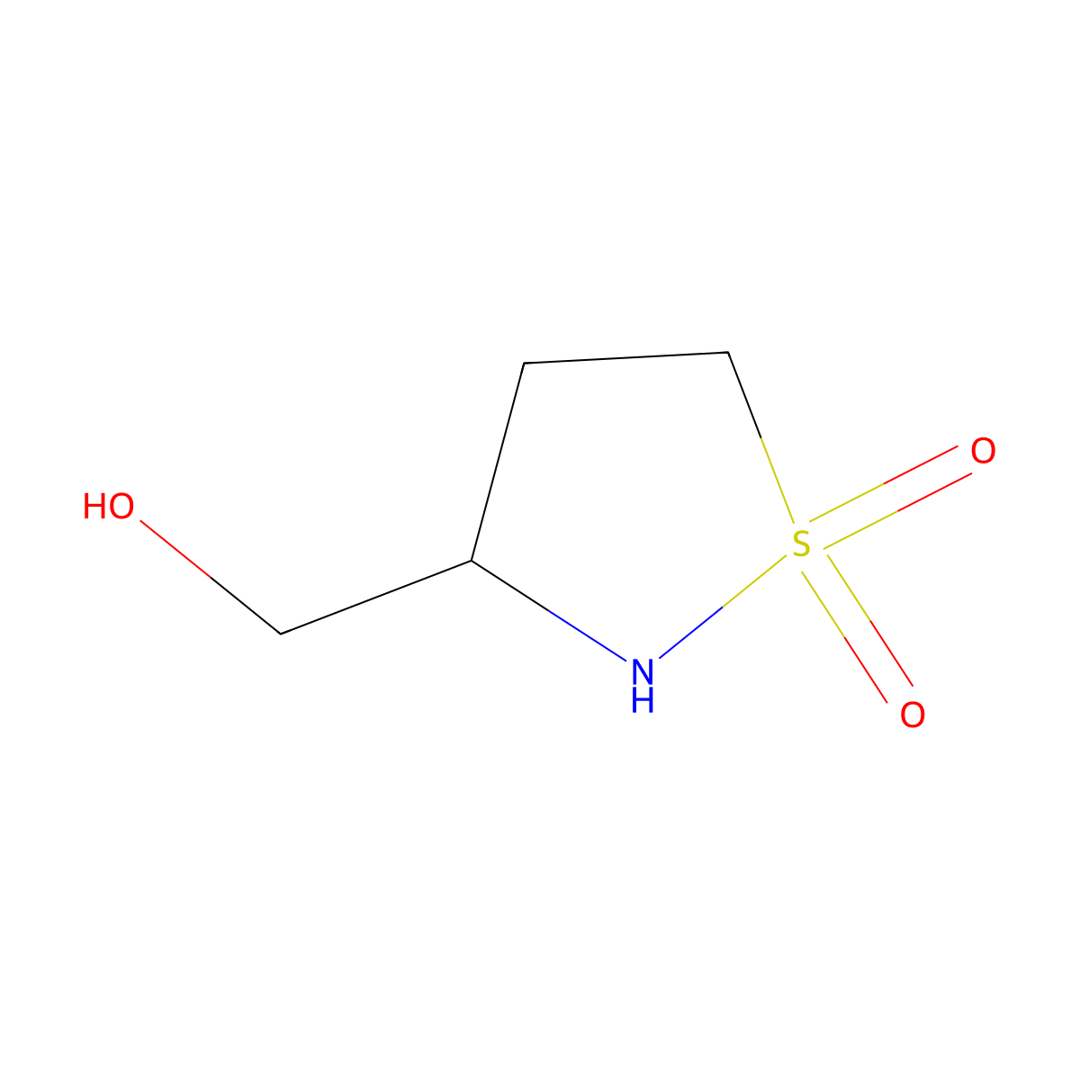 3-(Hydroxymethyl)-1lambda6,2-thiazolidine-1,1-dione molecular structure, CAS 67838-56-6